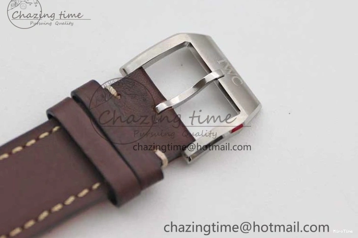 MIROTIME 0413 HighQuality Mark XVIII IW327010 SS M+F 1:1 Best Edition Brown Dial on Brown Leather Strap A 7049